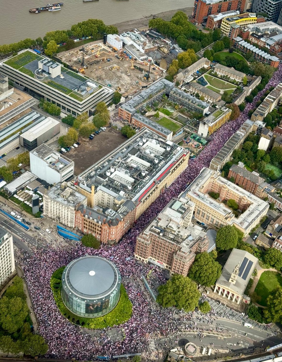 Crowd at the 13 September 2025 London protest in London