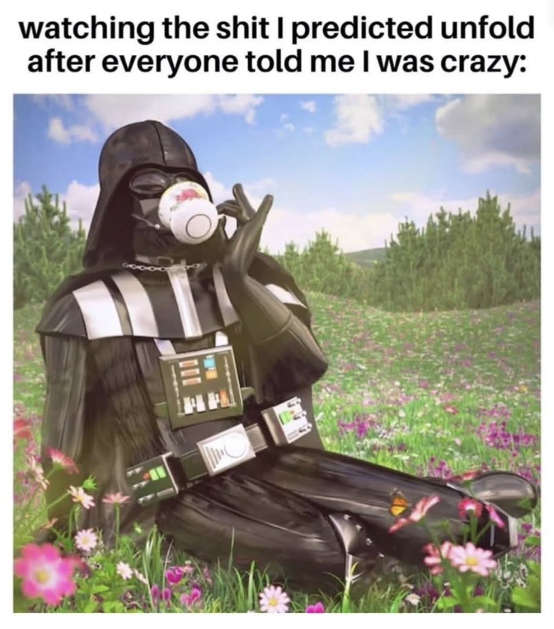 Darth Vader meme about accurate predictions